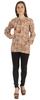 Moomaya Женская рубашка-туника из хлопка с длинными рукавами и принтом в этническом индийском стиле