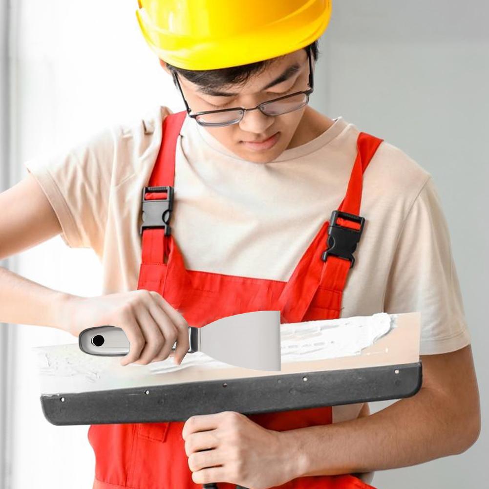 One-Piece Stainless Steel Putty Knife Spackle Tool Putty Scraper Spatula Scraper for Floor Wall Ceramic Tile Grout