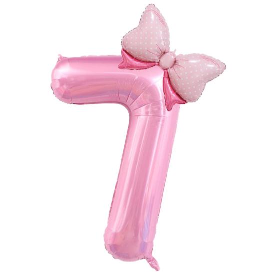 Набор воздушных шаров для вечеринки "Счастливый", 40 дюймов, номер, форма банта, воздушный шар из алюминиевой фольги с надувной соломинкой CLE