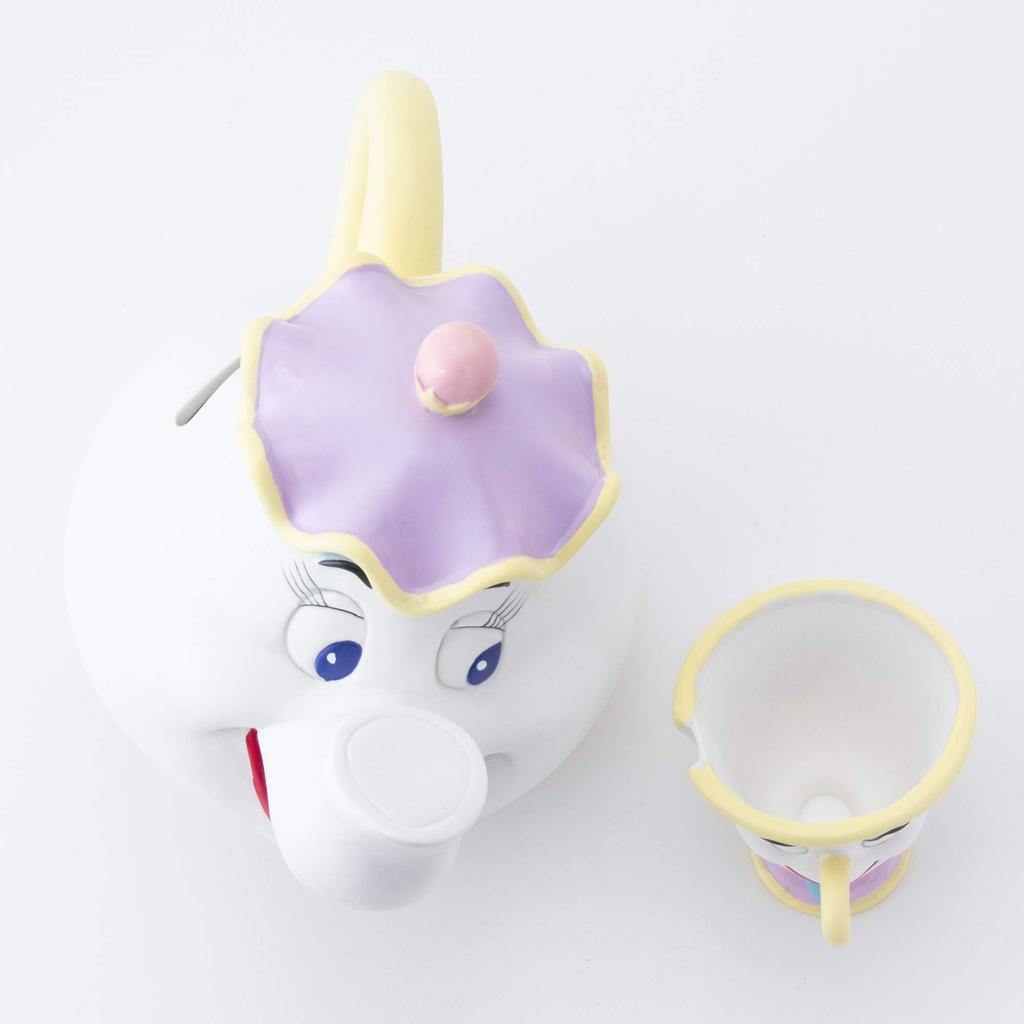 Sun Art Disney and the Potts Chip Piggy Bank SAN2743 Кремовый Диаметр 18 "Красавица Чудовище" Миссис. &