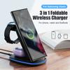 3 In 1 Wireless Charger Stand For Samsung Galaxy Watch 6 5Pro 5 4 3 15W Fast Charging Dock Station For Samsung S23 S22 S21 Buds 2