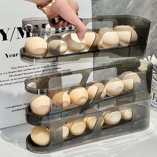 1/2/3Pcs Fridge Egg Holder Large Capacity Multi-layer Transparent Design Stackable