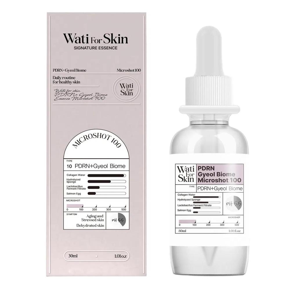 WATI FOR SKIN Skin Essence Microshot 100, 12 Types/ 30ml, Anti-Aging, Moisturizing, Korean Cosmetics, Kbeauty, Sample
