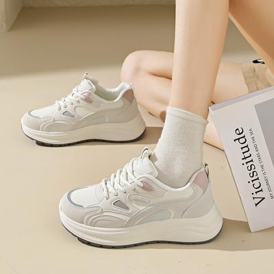 CRLAYDK Женские кроссовки на платформе Повседневные кожаные теннисные Удобные Массивные Модные туфли Обувь для ходьбы Женские спортивные кроссовки