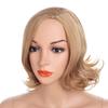 Женские пушистые парики, женский женский парик Ombre, блондинка, коричневый, натуральный волнистый, термостойкое волокно, короткий парик, повседневное использование, вечерние косплей