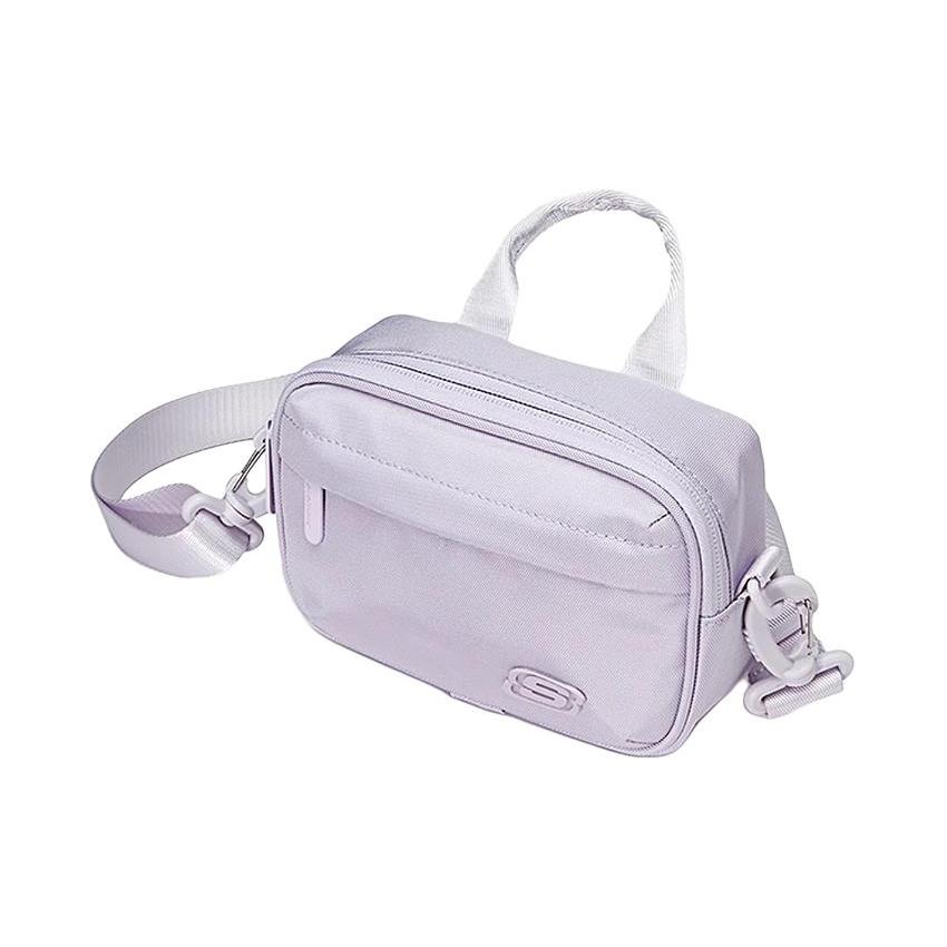New Skechers Fabric Camera Bag, Portable Crossbody Bag, Shoulder Bag Unisex Tranquil Orchid Purple L124U068-0239