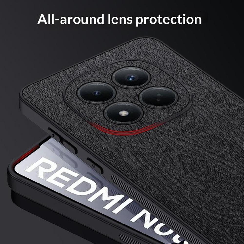 Для Xiaomi Redmi Note 15 Pro 4G (Глобальный) Чехол Текстура дерева Покрытый ПУ кожей ПК ТПУ Чехол для телефона