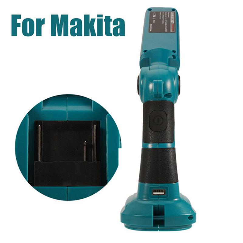 12W Camping LED Light For Makita 14.4V-18V Battery USB Flashlight Outdoors Spotlight emergency Light Outdoor Lighting For BL1430