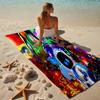 proof beach towel with a Astro Bot pattern - soft,absorbent,quick-drying,machine washable - perfect for swimming,camping,bathing