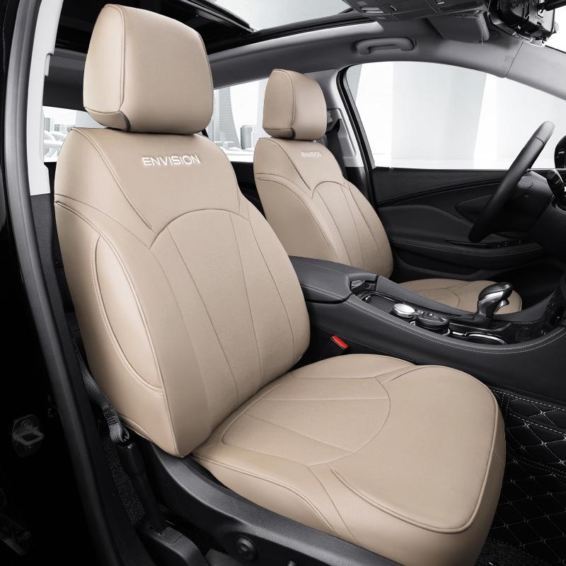 Buick Envision All-Season Full Surround Leather Seat Cushion with Embroidered Logo for Five Seats