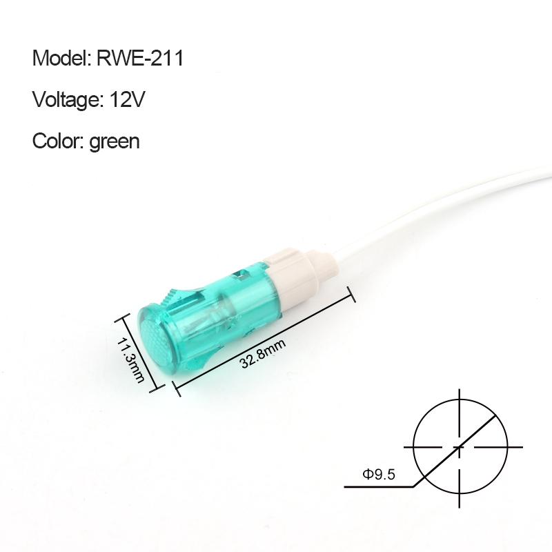 5 шт. сигнальная лампа панель монтажа неоновый индикатор 380 220 В 12 В/24 В постоянного тока 10 мм MDX-11A с проводом направляющая сигнальная лампа красный зеленый желтый