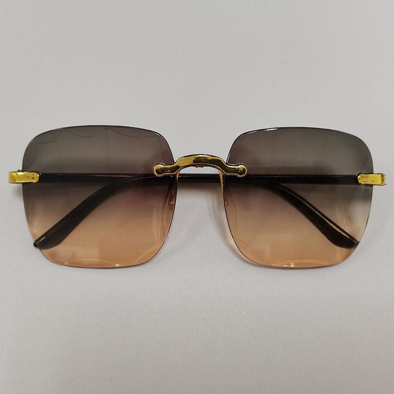 6 европейских и американских квадратных солнцезащитных очков без оправы модные тенденции обрезанные солнцезащитные очки без оправы женские уличные солнцезащитные очки