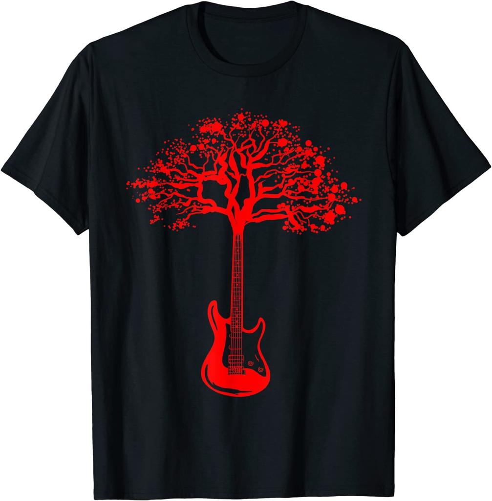 New limited edition electric guitar tree cool design gift creative Tshirt sizes XS4XL casual and fashionable streetwear