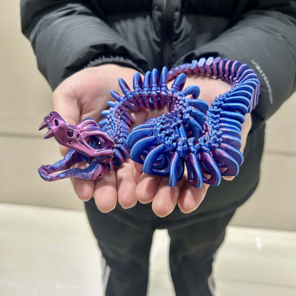 Статуэтка Змеи на шарнирах, напечатанная на 3D-принтере, Гибкое животное, напечатанное на 3D-принтере, Цветные статуэтки, Подарки, 53 см / 20,87 дюйма, 36 см / 14,17 дюйма