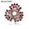 Christmas Brooch Vintage Rhinestone Flower Brooch for Women Sweater Bag Scarf Laple Pins Casual Jewelry New Year Gifts
