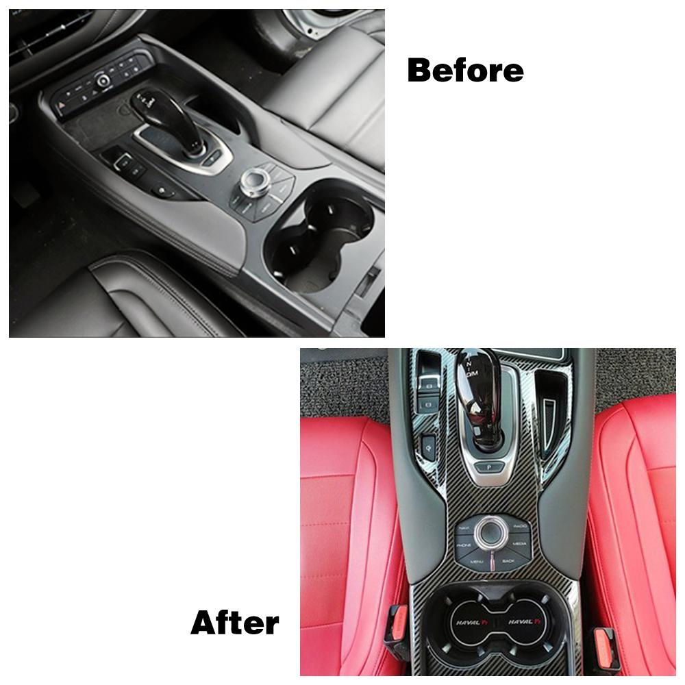 Для Haval F7 F7X 2018-2024 карбоновый цветной переключатель передач, кнопка стеклоподъемника, фара, розетка переменного тока, вентиляционное отверстие, ящик для хранения, наклейка на отделку