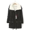 Korean Style Thickened Women's Tooling Cotton-padded Coat Women's Mid-length Lamb Fleece Cotton-padded Coat Winter Coat Plus Size Coat