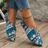 2024 женские мокасины женские туфли на плоской подошве повседневные мокасины новинка 2024 мода принт случайный ходьба острый носок парусиновые спортивные женские туфли