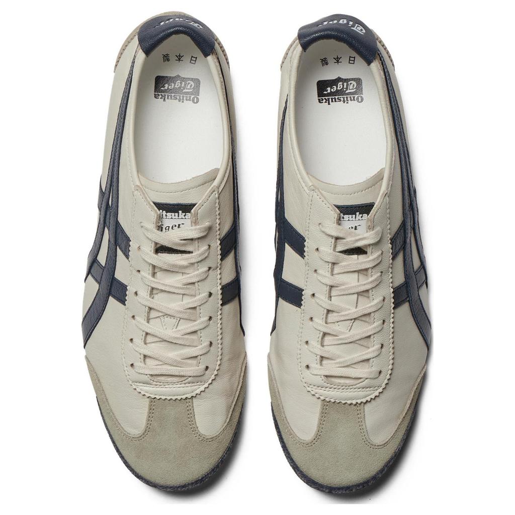 Onitsuka Tiger MEXICO 66 Anti-Slip Wear-Resistant Low-Top Casual Shoes Unisex Beige Blue Sneakers 1183C319-200