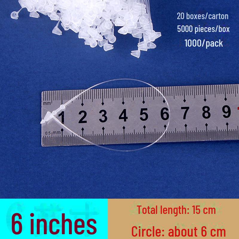 Прозрачный пластиковый шнурок с пряжкой для бирок на одежду