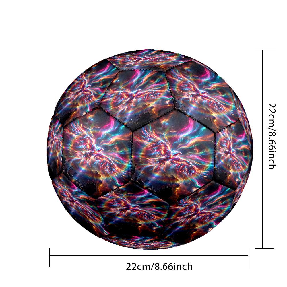 1pc Colorful Phoenix Size 5 Soccer Ball Suitable for Match Training & Outdoor Use, Durable for Competitive Games, Tournaments Football, Practice - Mul