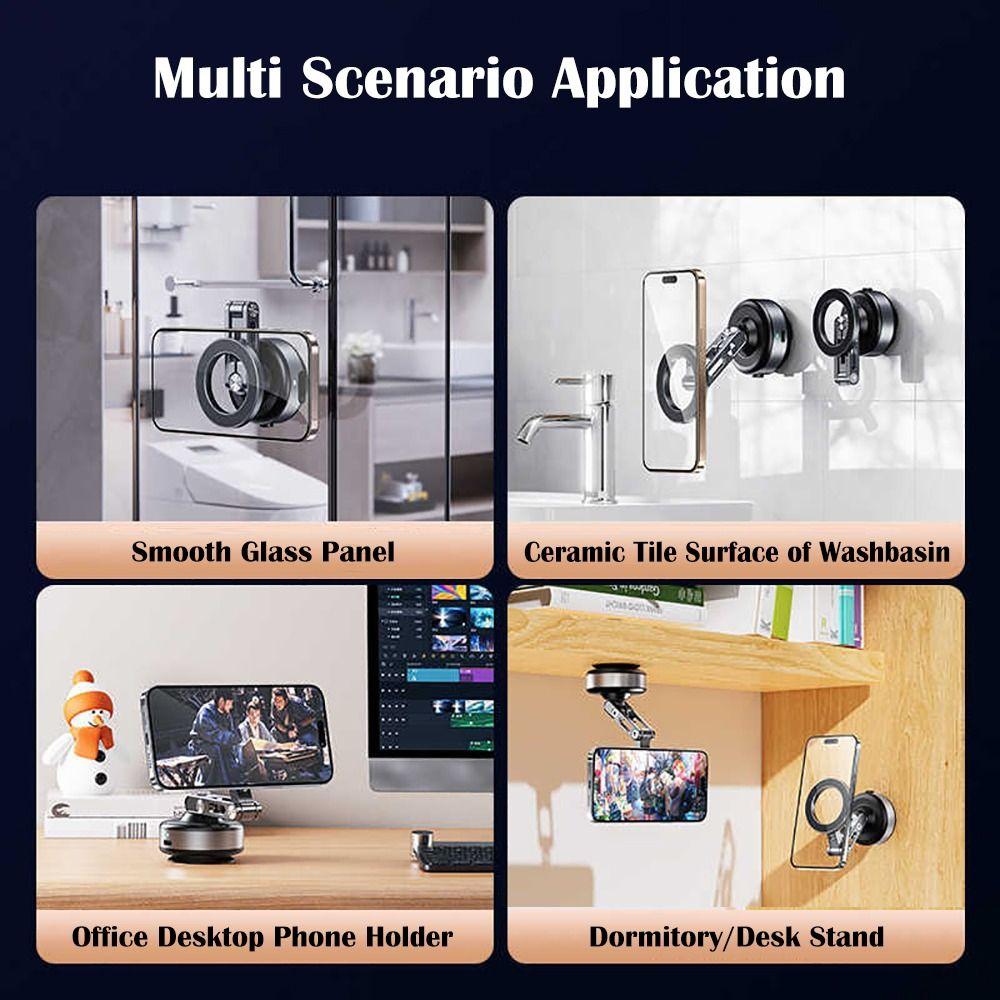 Suction Cup Tablet Stand Vacuum Adsorption Phone Bracket Magnetic Mobile Phone Holder Dashboard