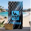 DAF Custom Beach Towel, Print Your Name Text Lightweight Absorbent Towel for Swimming Travel