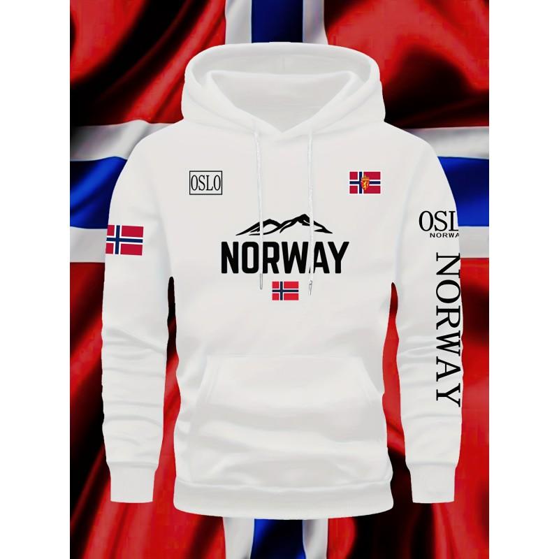 Printed Hooded Sweatshirt Loose Fit Casual Pullover Teens Daily Wear