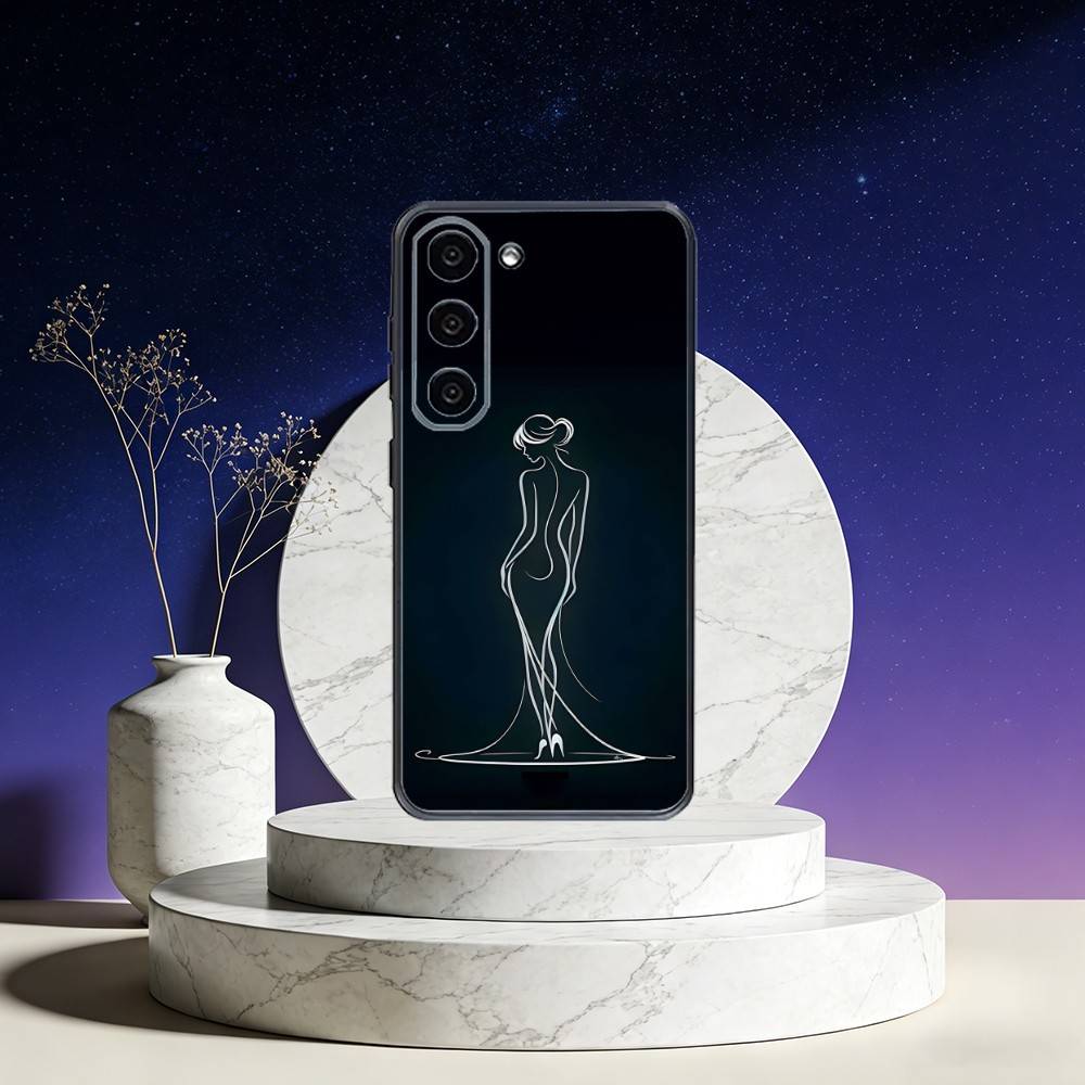 Sexy Body curve Art Phone Case For Samsung Galaxy A73,A72,A71,A70,A53,A52,A51,Others Soft Black Cover