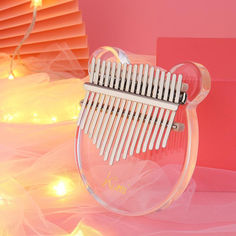 Акриловое пианино для большого пальца руки Кими Калимба 17 клавиш с тюнером Hammer Gig Bag