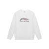 Li-Ning Ping Pong Series Solid Color Letter Logo Print Pullover Casual Crew Neck Sweatshirt Unisex Tops White AWDT281-1