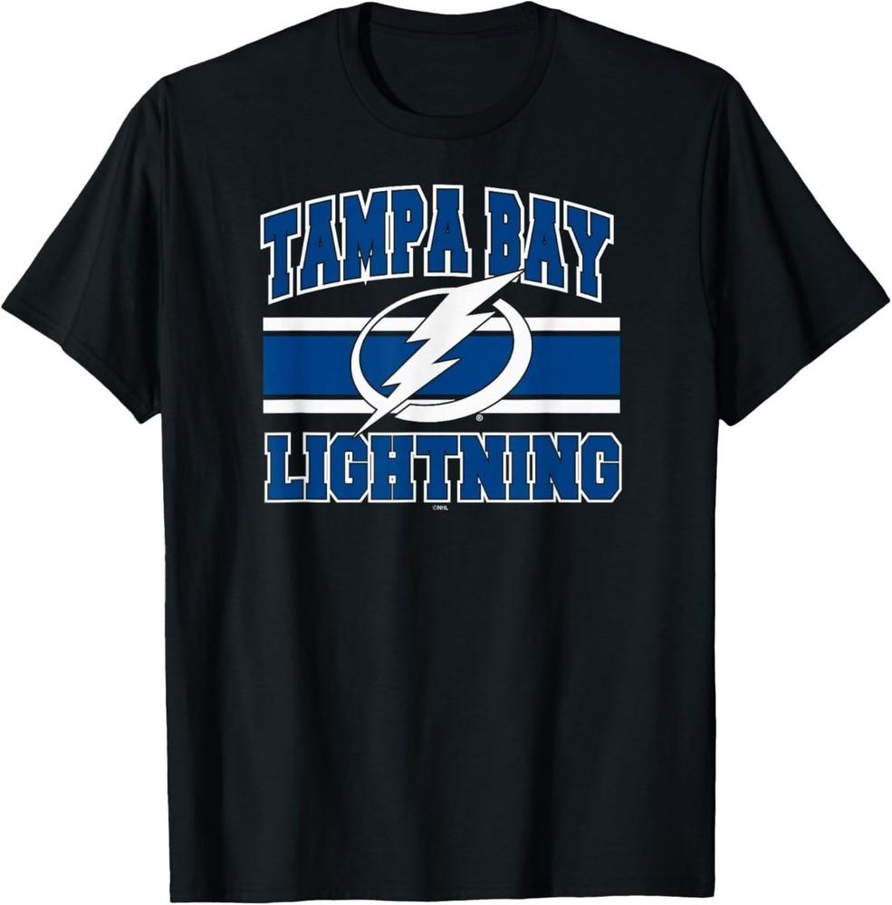 Tampa Bay Lightning Stripe Black Officially Licensed T‑Shirt