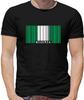 Nigeria Barcode Flag - Mens T-Shirt - Abuja Nigerian Gulf of Guinea