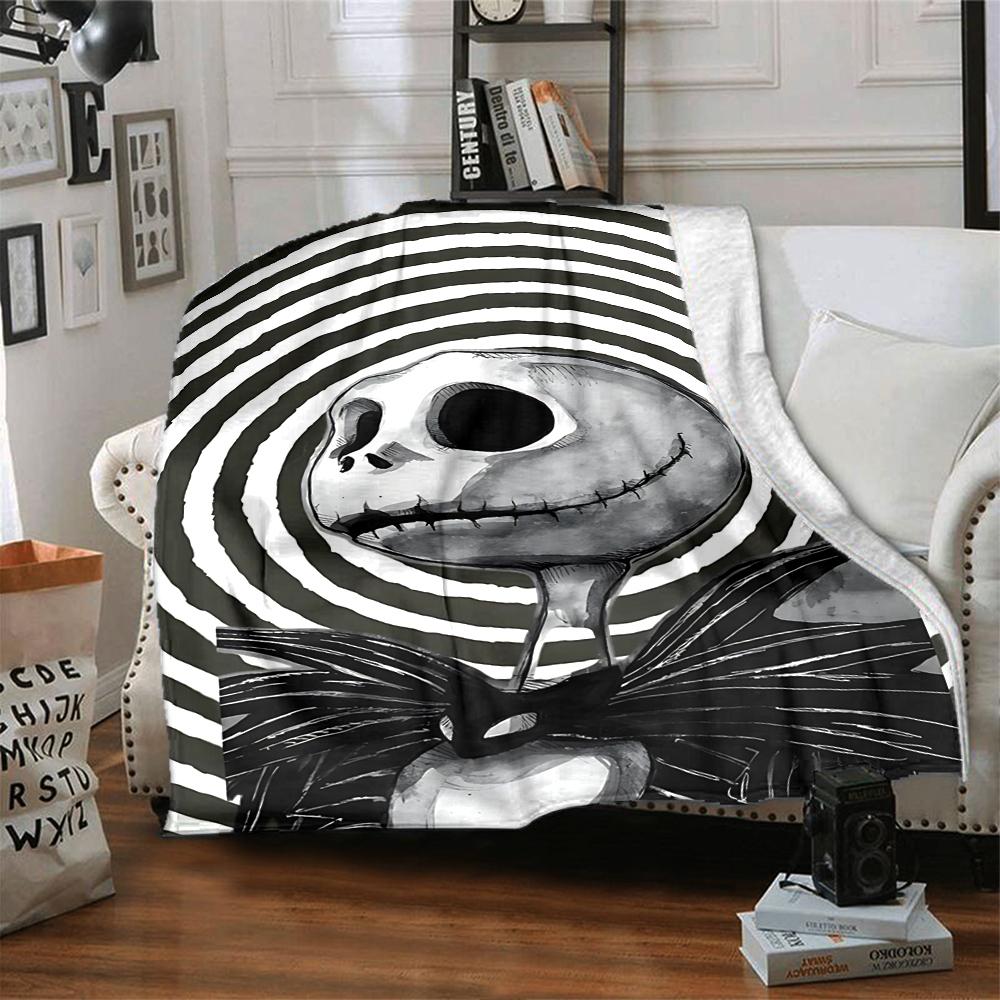 Surreal Jack Skellington Art Blanket Soft Throw Blanket For Home Bedroom Bed Sofa Travel Office Solid Christmas Blanket