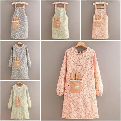 Принт Фартук Бариста Кролик Ресторанная Униформа Инструменты для Уборки Рабочий Фартук Ресторан