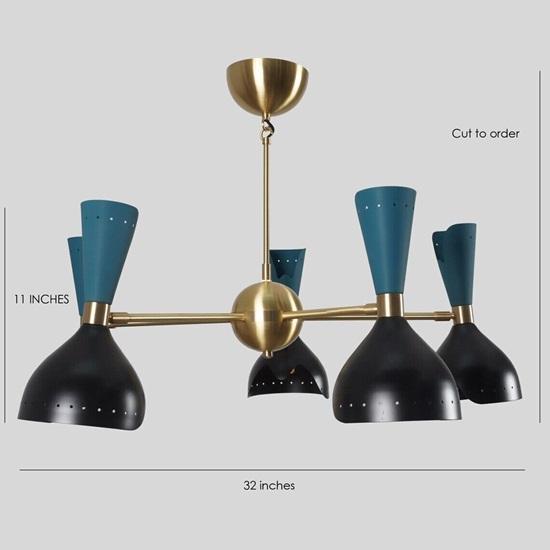 Люстра ручной работы в стиле Устинов, 5 кронштейнов, разноцветный абажур, люстра «Спутник», светильник середины века, домашний, офисный декор, подарок, рождественские подарки