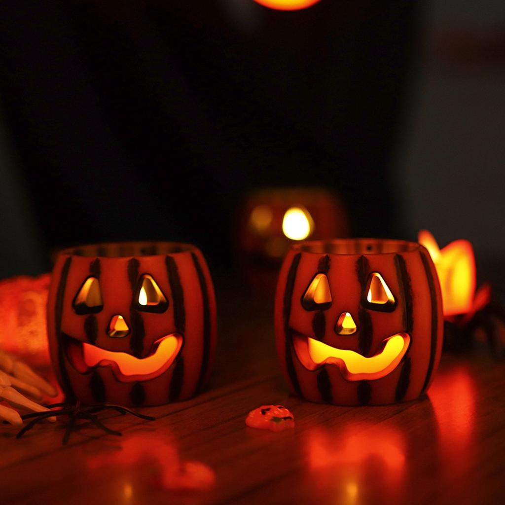 Pumpkin Halloween Decoration LED Electronic Candle Lamp Creative Layout Props Ornaments Night Light