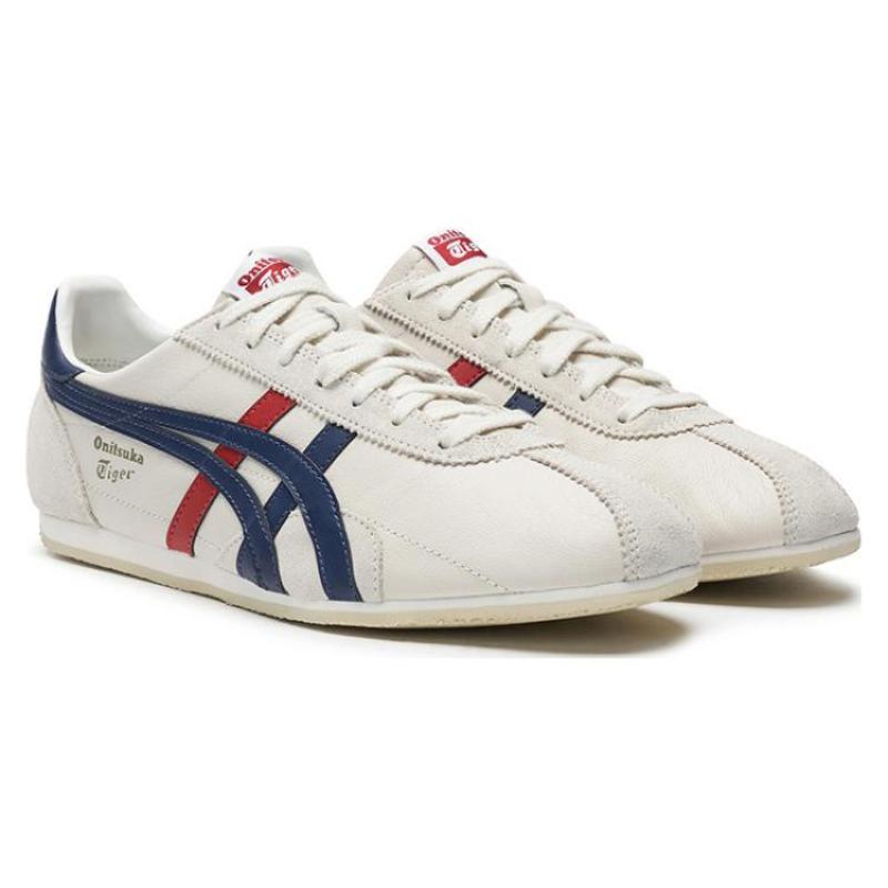 ONITSUKA TIGER Кроссовки Runspark с амортизацией, нескользящей и износостойкой подошвой, низкие, унисекс, серебристо-белые, 1183B480-9950
