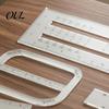 Precision Cutting Guide for Wallets Clear Acrylic Sewing Ruler Set, Curve Templates And Guides DIY Bag Tool, Handbag Making Fabric Crafting