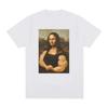 Funny Mona Lisa Fitness Tshirt Muscles Gymprinted Womens Summer Tshirt Top Short Sleeved Round Neck Casual Womens Clothing
