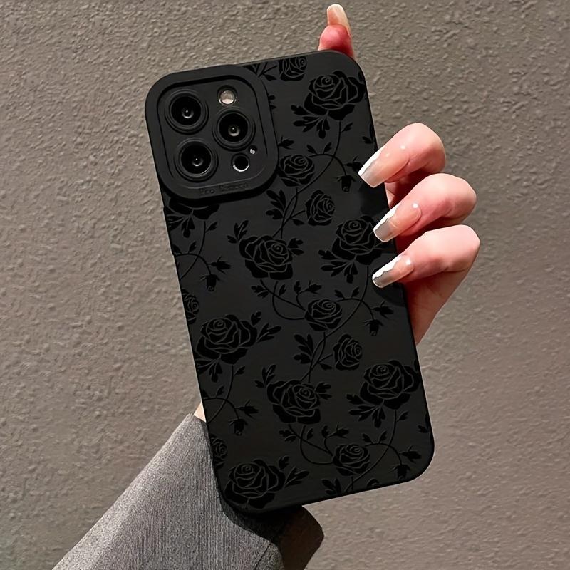 Простой чехол для телефона с графикой розы для iPhone 15 14 13 12 11 x XR Xs SE2 SE 8 7 plus pro Max mini силиконовая задняя крышка