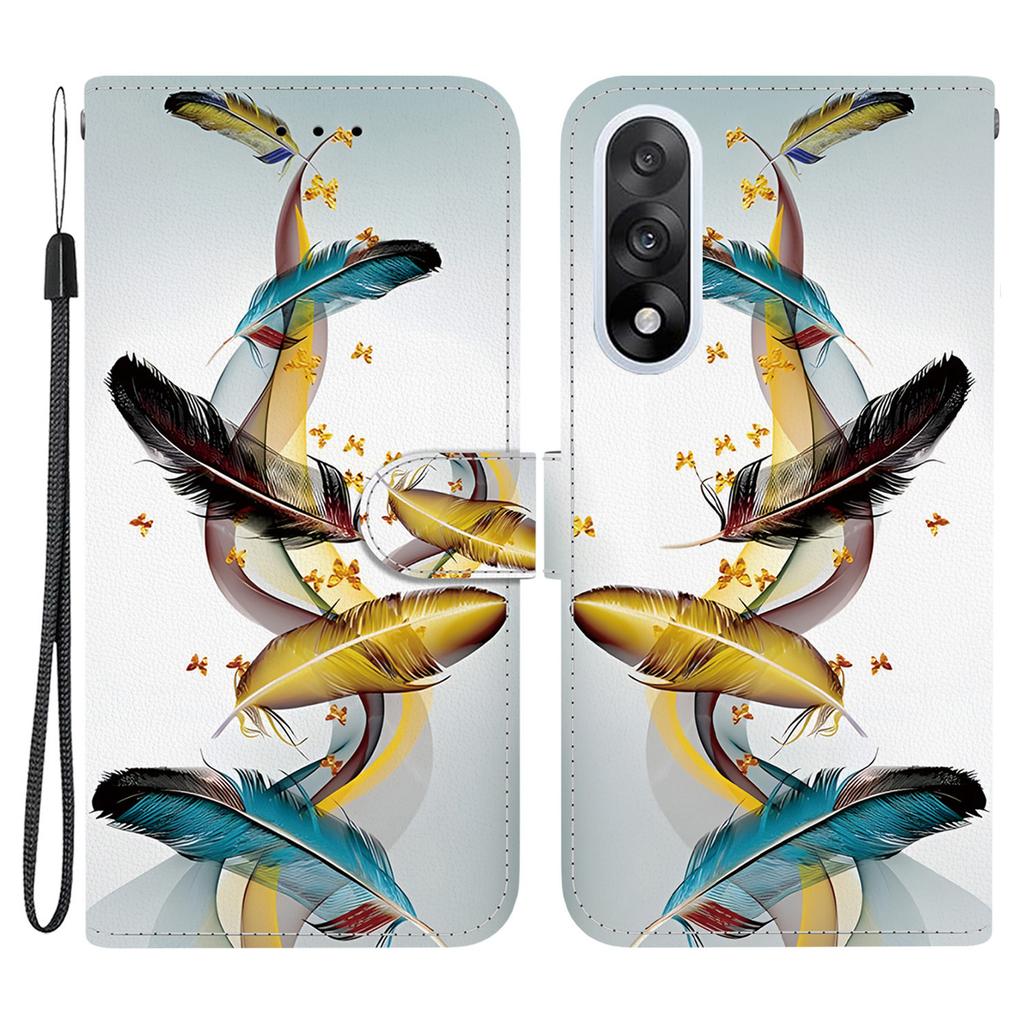 For OnePlus Nord 5 5G Case Pattern Printing Leather Flip Wallet Phone Cover with Lanyard