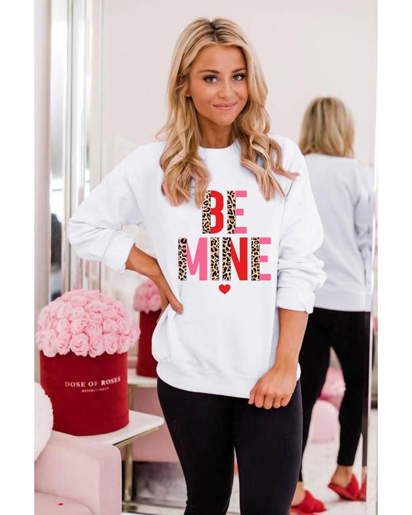 Azura Exchange Свитшот с длинным рукавом и принтом «Леопардовое сердце»