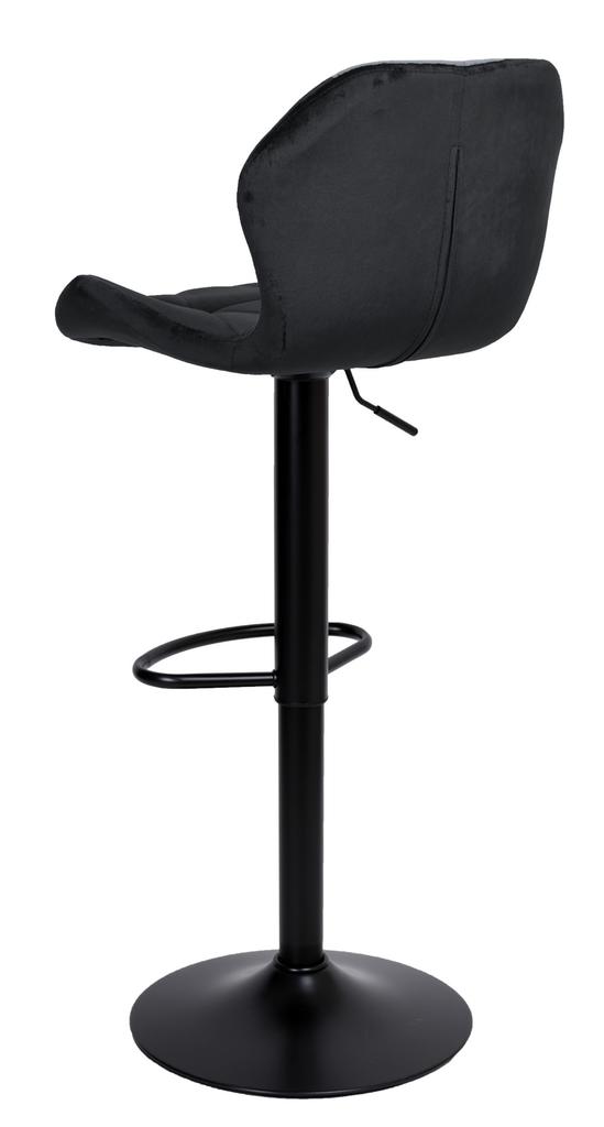 Sevilla adjustable stool, black, Velvet BL