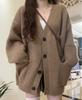 Autumn Winter Women Knitted Cardigan Sweater Coats Female Long Sleeve V-neck Loose Casual Sweater Cardigans