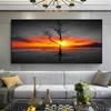 Современный Восход Закат Пейзаж Холст Картины Солнечное Дерево Настенные Картины Тайный Цвет Стены Искусства для Гостиной Настенный Декор Куадрос Без Рамки