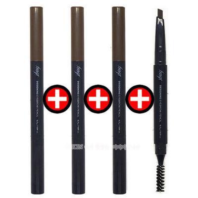 Дизайнерский автоматический карандаш для бровей, №. 03 Коричневый, 4 шт.