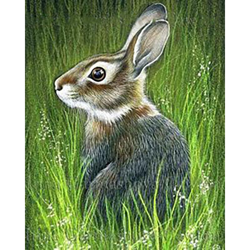 DIY Rabbit 5D Diamond Painting Full Round Drill Animals Diamond Embroidery Cross Stitch Mosaic Resin Wall Art Home Decor Gift
