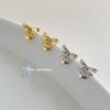 925 Silver Needle Bow Earrings Women's Exquisite Sweet Small Fragrant Love Earrings Light Luxury Premium New Earrings