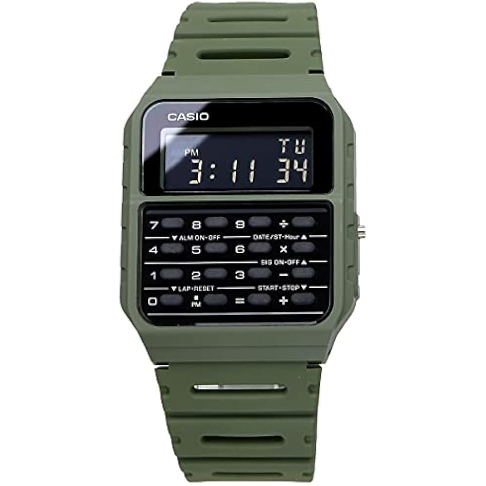 Casio Наручные часы с функцией калькулятора Caliculator watch CA-53WF-3B Зеленые с оригинальной коробкой O...